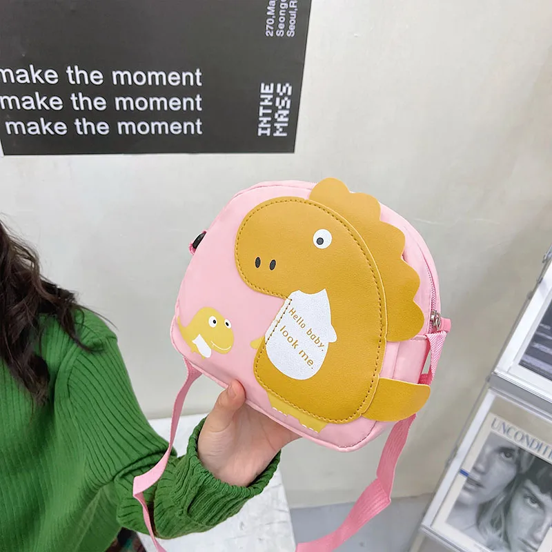 Kid'S Nylon Cartoon Dinosaur Cute Oval Zipper Crossbody Bag display picture 35