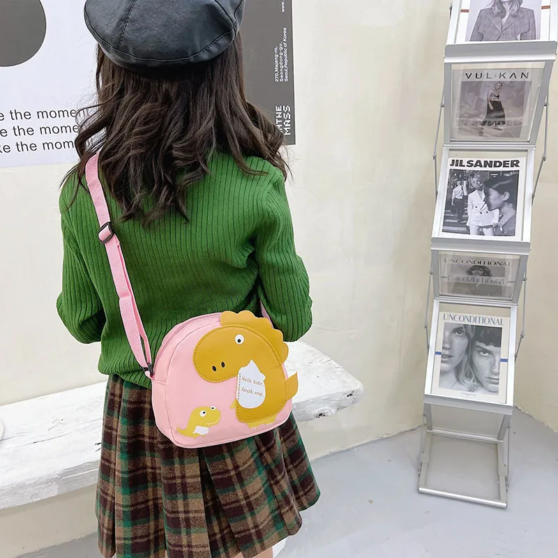 Kid'S Nylon Cartoon Dinosaur Cute Oval Zipper Crossbody Bag display picture 36