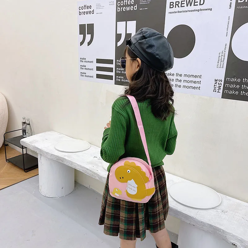 Kid'S Nylon Cartoon Dinosaur Cute Oval Zipper Crossbody Bag display picture 33