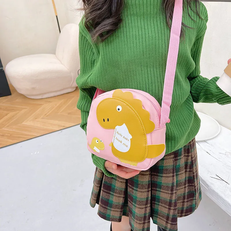 Kid'S Nylon Cartoon Dinosaur Cute Oval Zipper Crossbody Bag display picture 43
