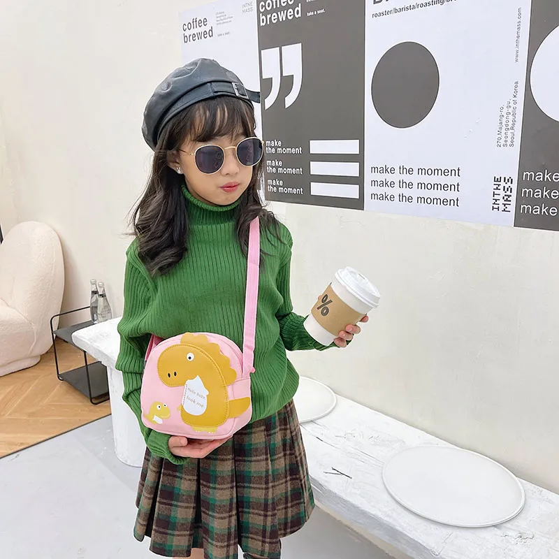 Kid'S Nylon Cartoon Dinosaur Cute Oval Zipper Crossbody Bag display picture 44