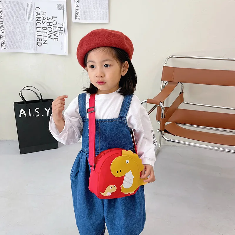 Kid'S Nylon Cartoon Dinosaur Cute Oval Zipper Crossbody Bag display picture 28