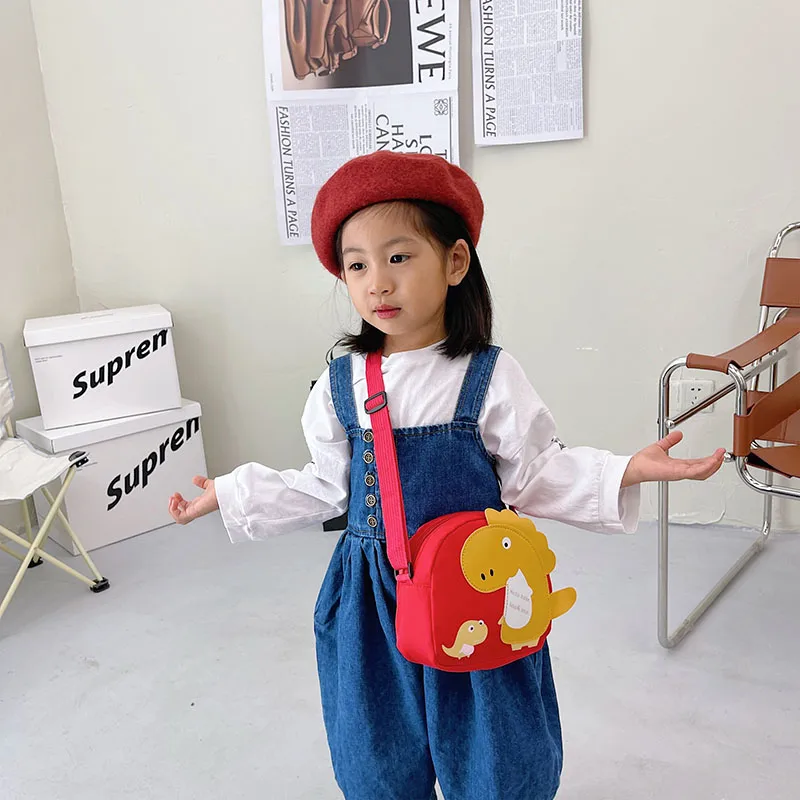 Kid'S Nylon Cartoon Dinosaur Cute Oval Zipper Crossbody Bag display picture 58