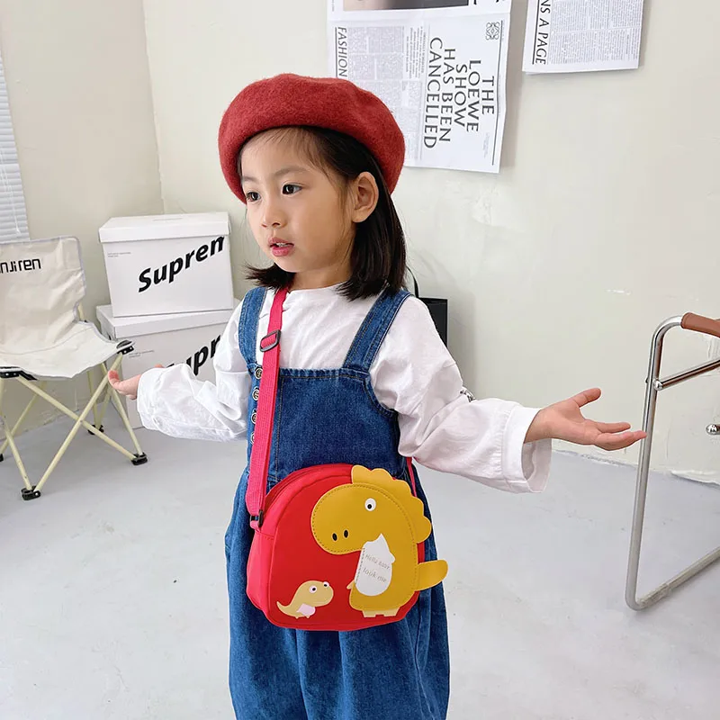Kid'S Nylon Cartoon Dinosaur Cute Oval Zipper Crossbody Bag display picture 48