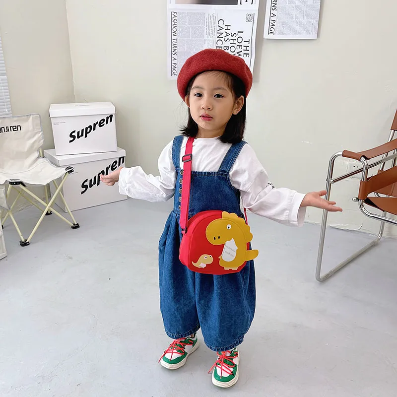 Kid'S Nylon Cartoon Dinosaur Cute Oval Zipper Crossbody Bag display picture 50