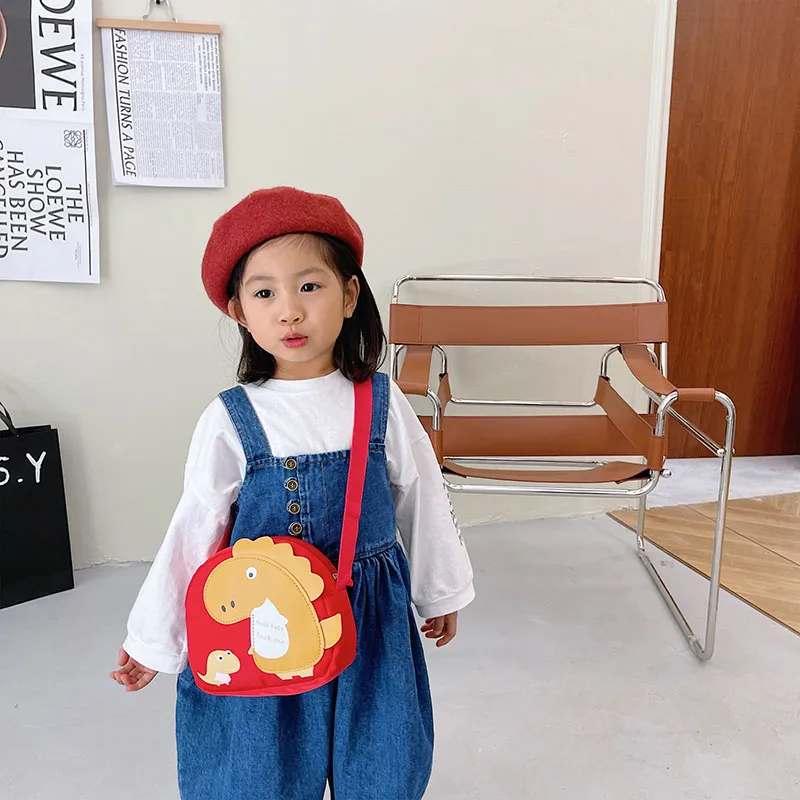 Kid'S Nylon Cartoon Dinosaur Cute Oval Zipper Crossbody Bag display picture 55