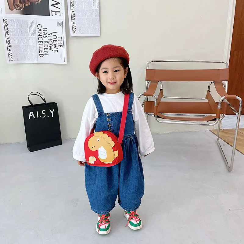 Kid'S Nylon Cartoon Dinosaur Cute Oval Zipper Crossbody Bag display picture 57