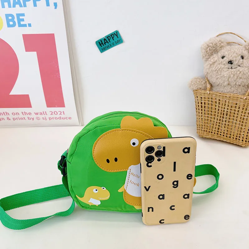 Kid'S Nylon Cartoon Dinosaur Cute Oval Zipper Crossbody Bag display picture 53