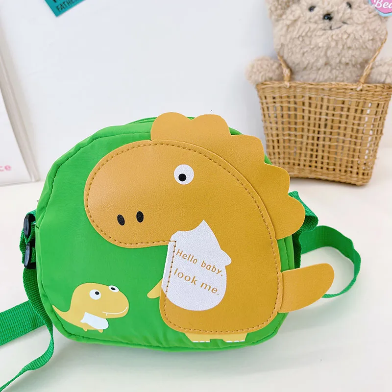 Kid'S Nylon Cartoon Dinosaur Cute Oval Zipper Crossbody Bag display picture 77