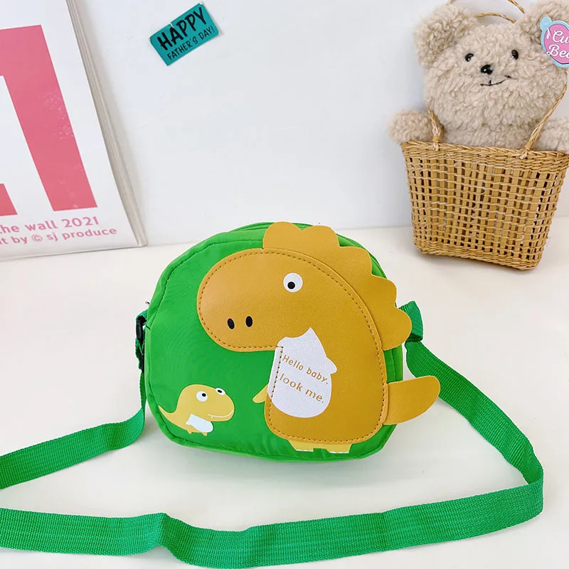 Kid'S Nylon Cartoon Dinosaur Cute Oval Zipper Crossbody Bag display picture 72