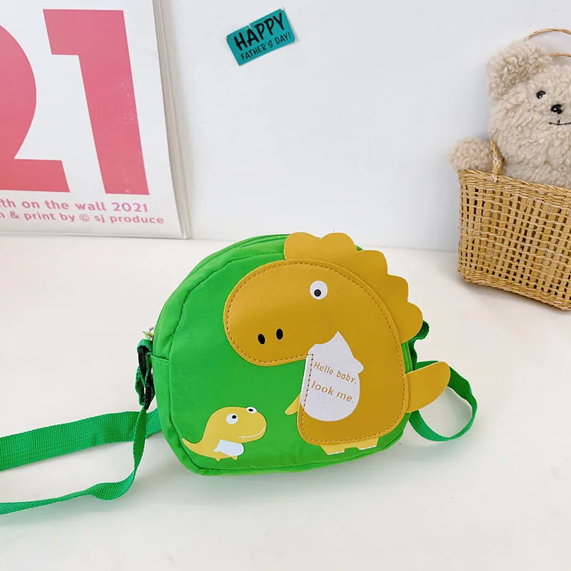 Kid'S Nylon Cartoon Dinosaur Cute Oval Zipper Crossbody Bag display picture 74