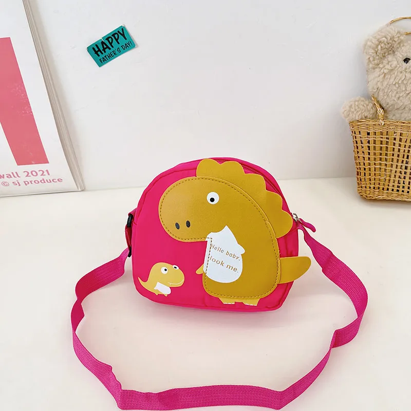 Kid'S Nylon Cartoon Dinosaur Cute Oval Zipper Crossbody Bag display picture 81