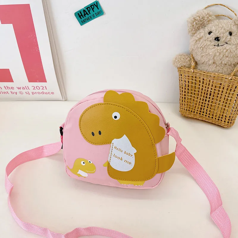 Kid'S Nylon Cartoon Dinosaur Cute Oval Zipper Crossbody Bag display picture 79