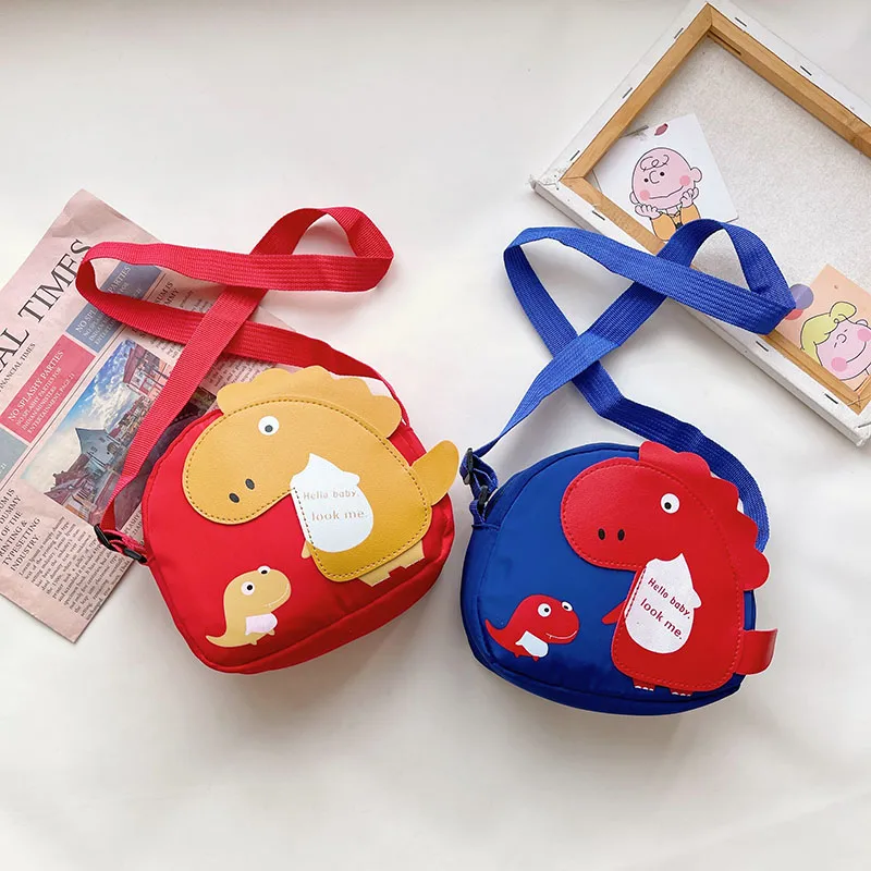 Kid'S Nylon Cartoon Dinosaur Cute Oval Zipper Crossbody Bag display picture 88