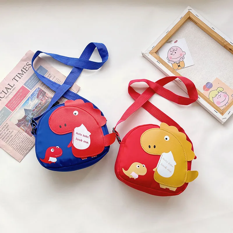 Kid'S Nylon Cartoon Dinosaur Cute Oval Zipper Crossbody Bag display picture 90