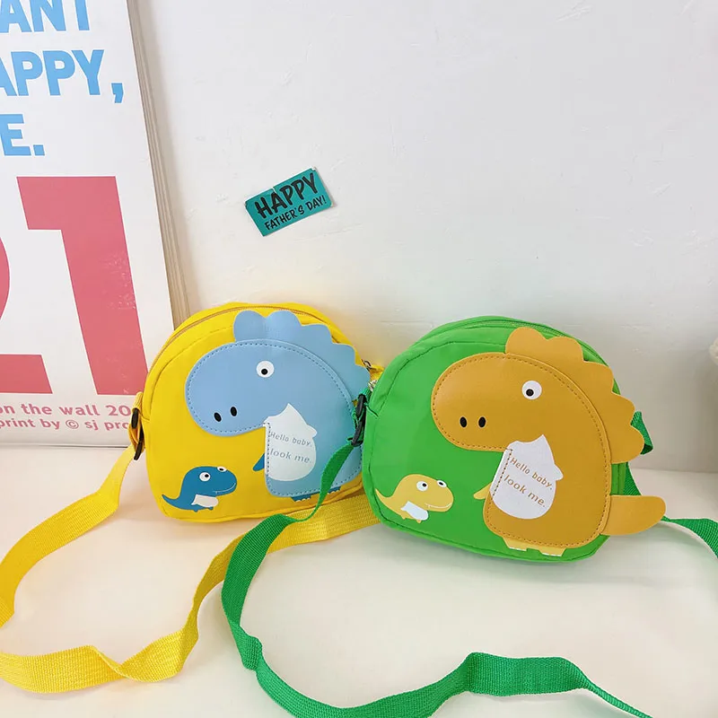 Kid'S Nylon Cartoon Dinosaur Cute Oval Zipper Crossbody Bag display picture 92