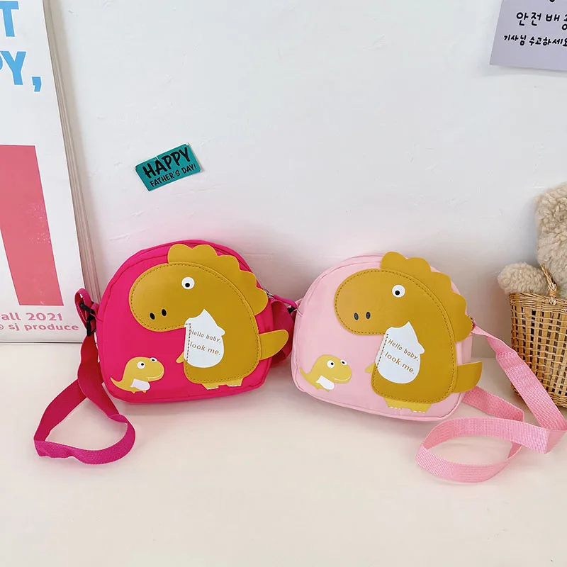 Kid'S Nylon Cartoon Dinosaur Cute Oval Zipper Crossbody Bag display picture 93