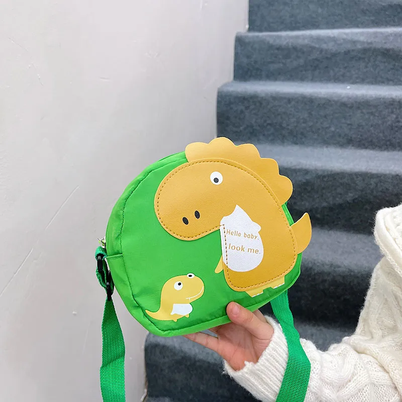 Kid'S Nylon Cartoon Dinosaur Cute Oval Zipper Crossbody Bag display picture 95