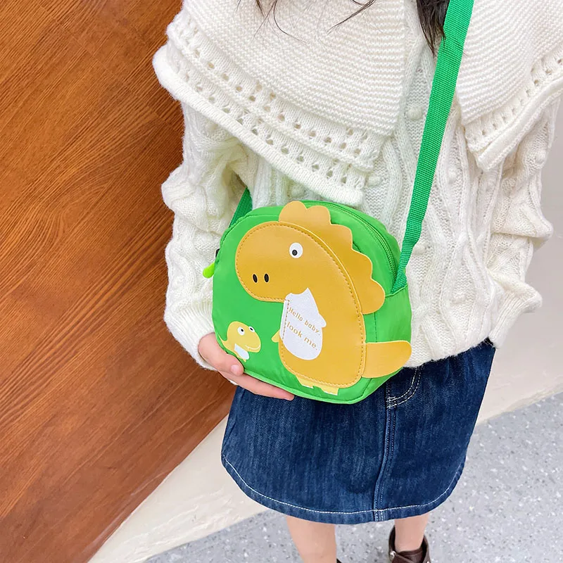 Kid'S Nylon Cartoon Dinosaur Cute Oval Zipper Crossbody Bag display picture 103