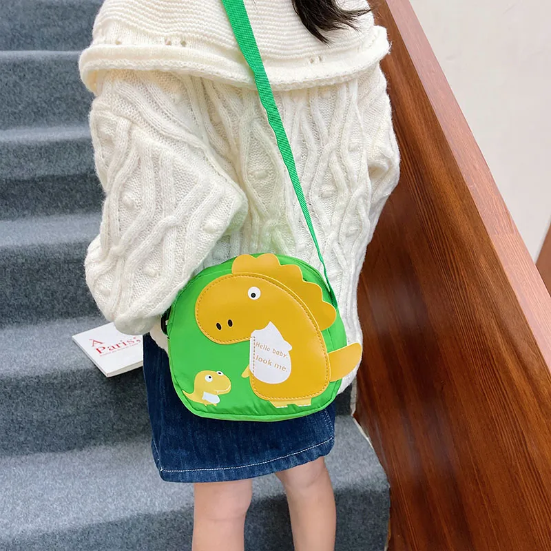 Kid'S Nylon Cartoon Dinosaur Cute Oval Zipper Crossbody Bag display picture 104