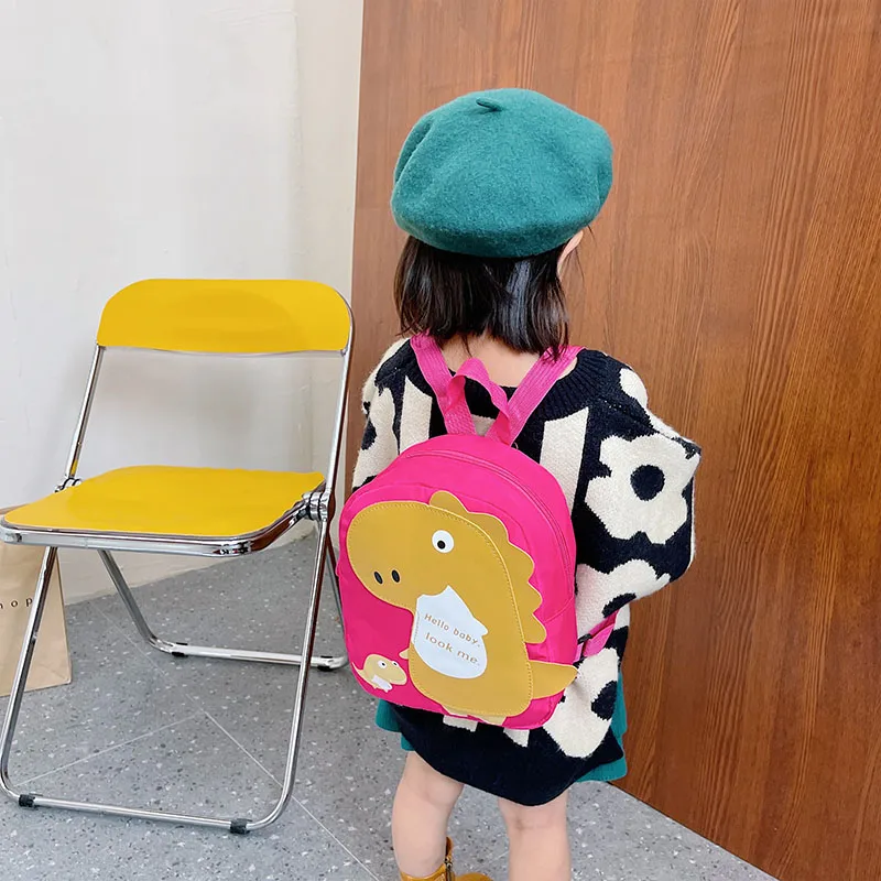 Kid'S Nylon Cartoon Dinosaur Cute Oval Zipper Functional Backpack display picture 60