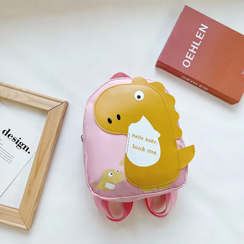 Kid'S Nylon Cartoon Dinosaur Cute Oval Zipper Functional Backpack display picture 14