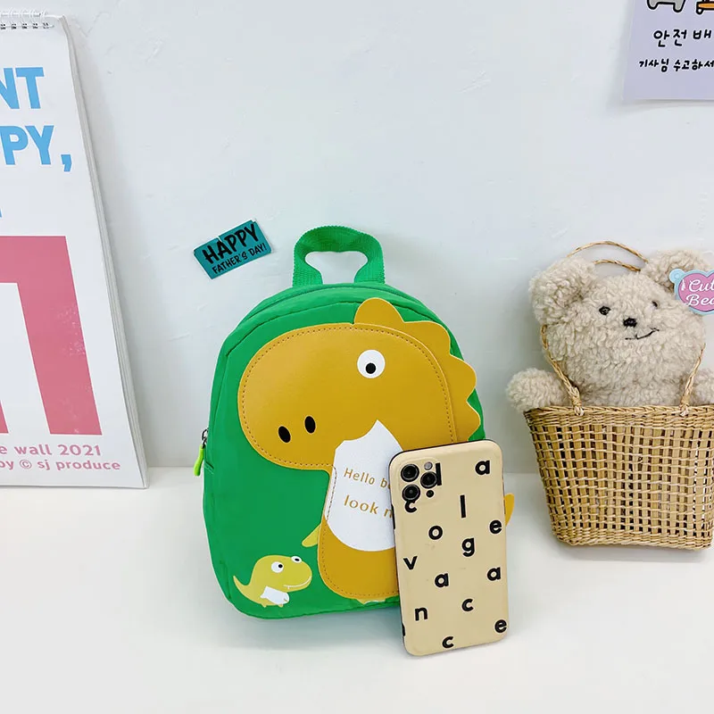 Kid'S Nylon Cartoon Dinosaur Cute Oval Zipper Functional Backpack display picture 10