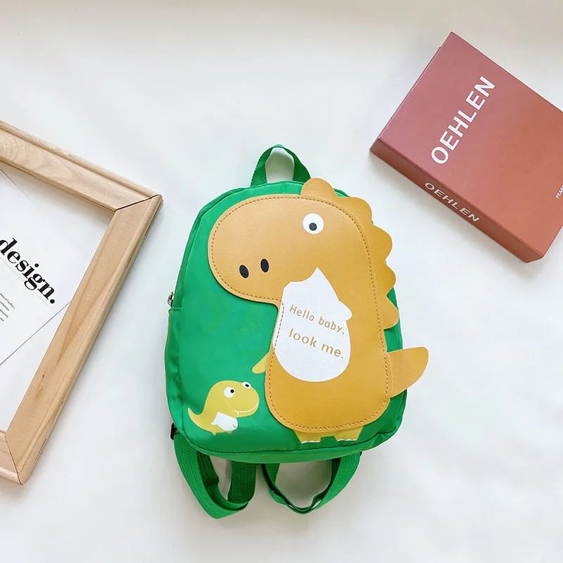 Kid'S Nylon Cartoon Dinosaur Cute Oval Zipper Functional Backpack display picture 15