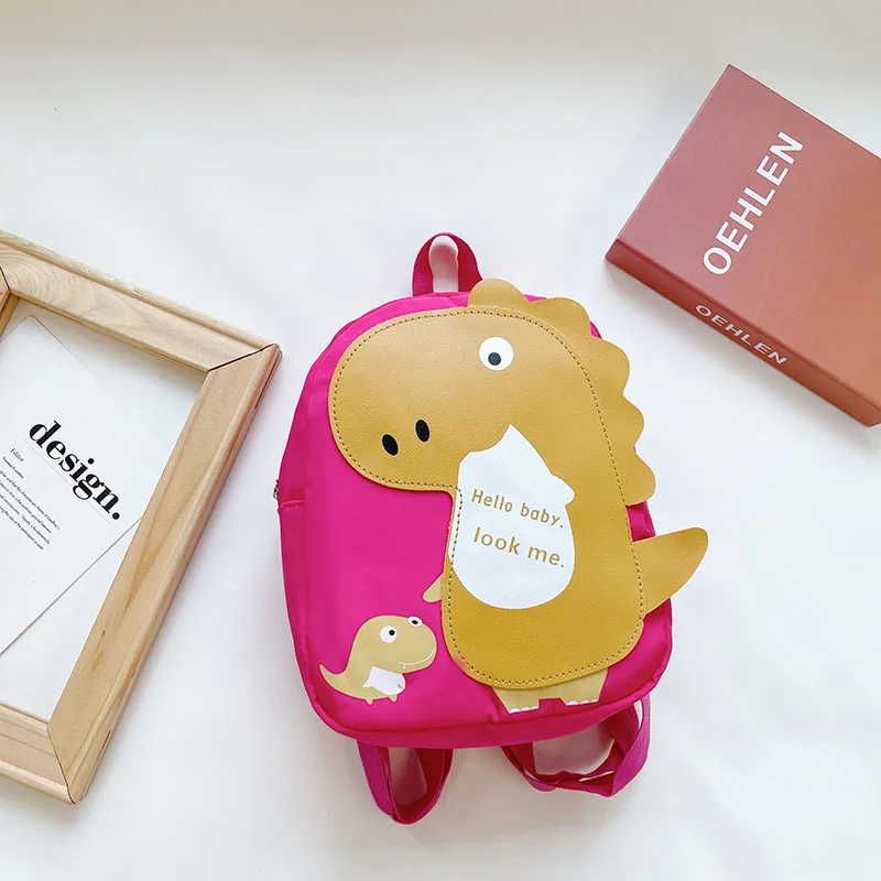 Kid'S Nylon Cartoon Dinosaur Cute Oval Zipper Functional Backpack display picture 9