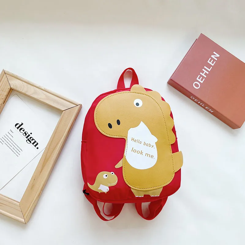 Kid'S Nylon Cartoon Dinosaur Cute Oval Zipper Functional Backpack display picture 18