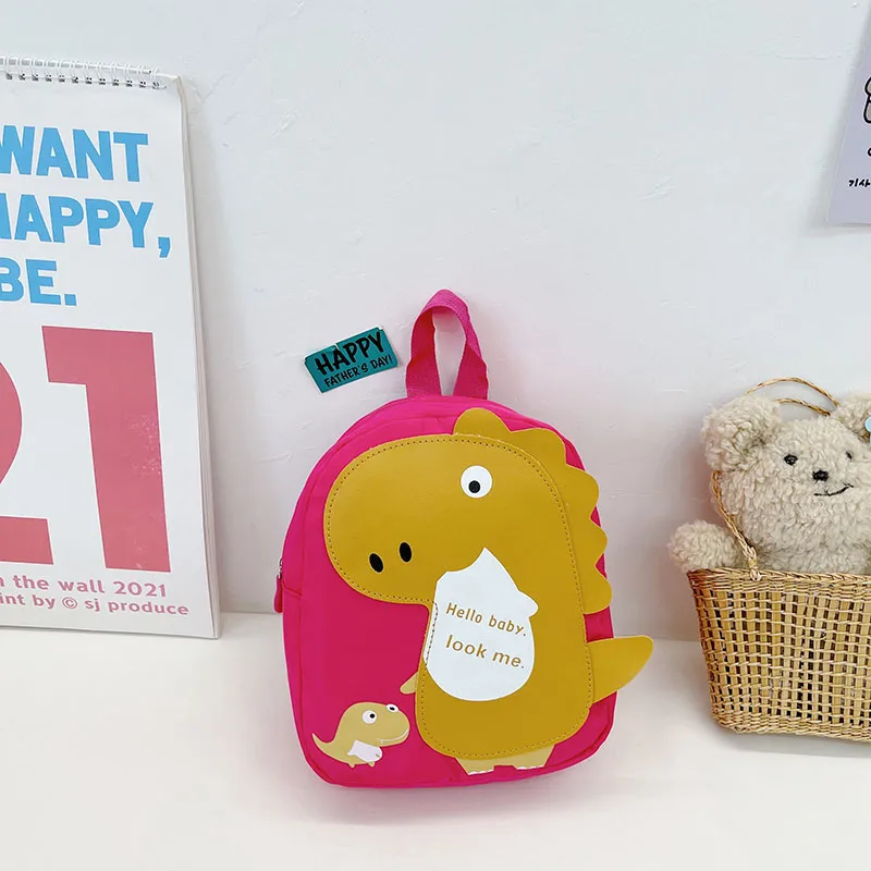 Kid'S Nylon Cartoon Dinosaur Cute Oval Zipper Functional Backpack display picture 26