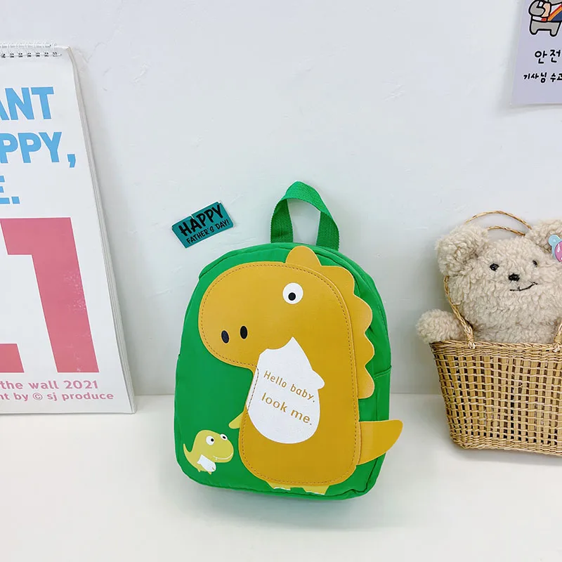Kid'S Nylon Cartoon Dinosaur Cute Oval Zipper Functional Backpack display picture 37
