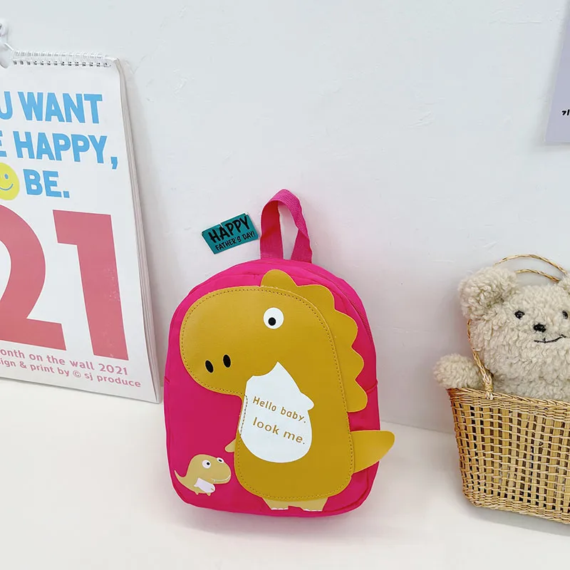 Kid'S Nylon Cartoon Dinosaur Cute Oval Zipper Functional Backpack display picture 29