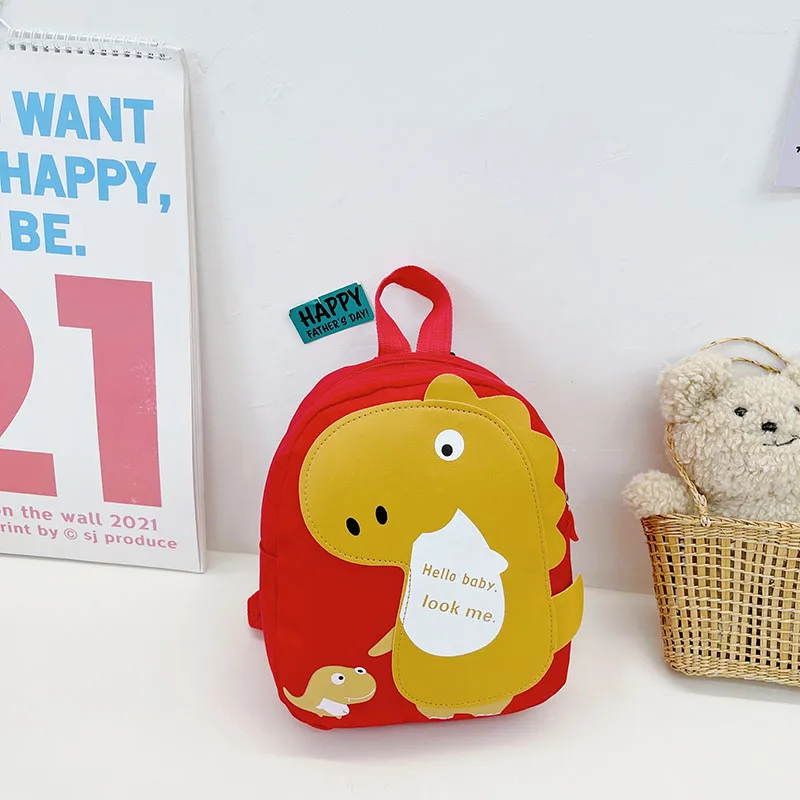 Kid'S Nylon Cartoon Dinosaur Cute Oval Zipper Functional Backpack display picture 39