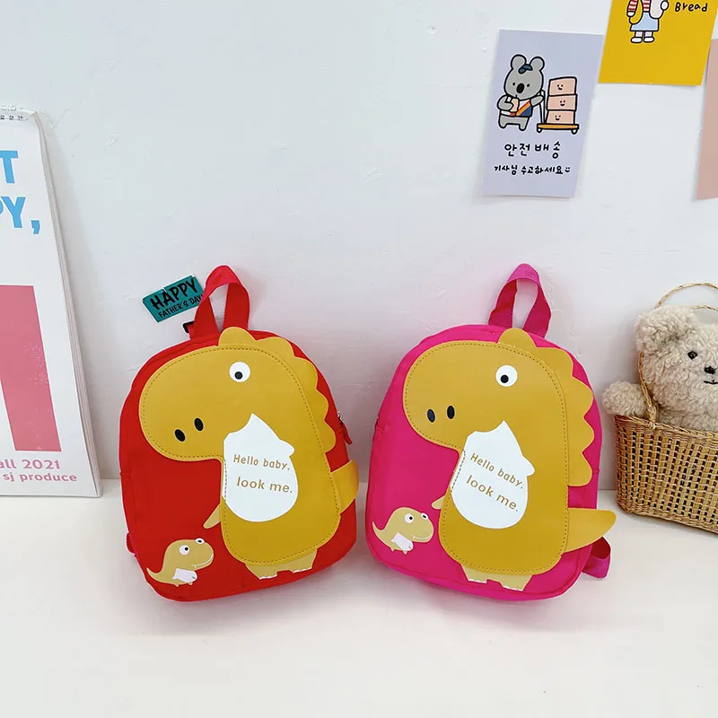 Kid'S Nylon Cartoon Dinosaur Cute Oval Zipper Functional Backpack display picture 32
