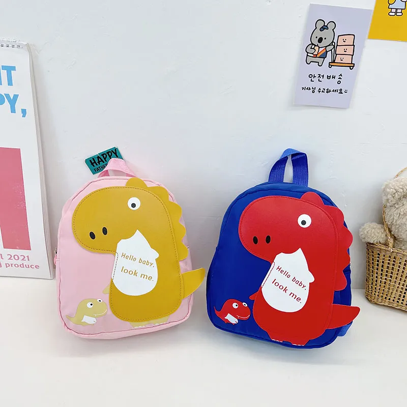 Kid'S Nylon Cartoon Dinosaur Cute Oval Zipper Functional Backpack display picture 43