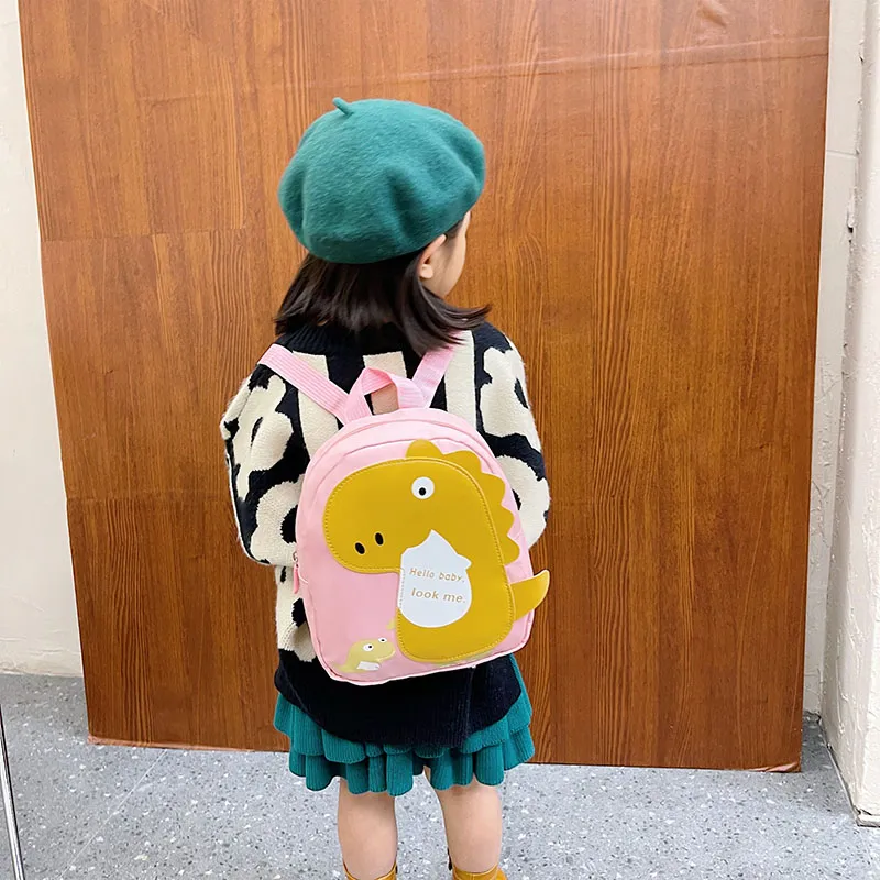 Kid'S Nylon Cartoon Dinosaur Cute Oval Zipper Functional Backpack display picture 44