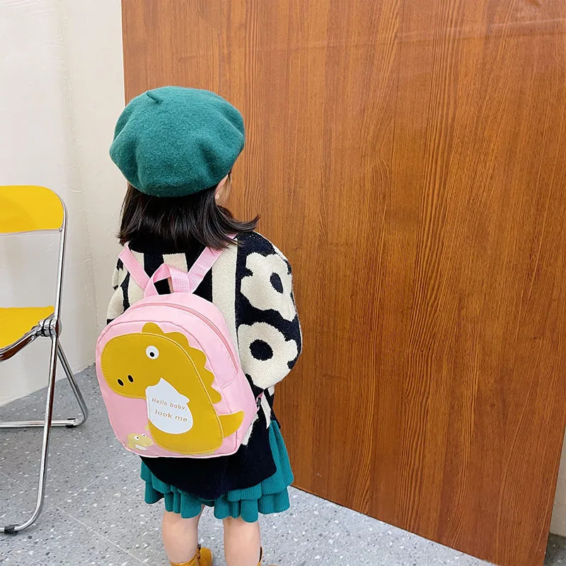 Kid'S Nylon Cartoon Dinosaur Cute Oval Zipper Functional Backpack display picture 42