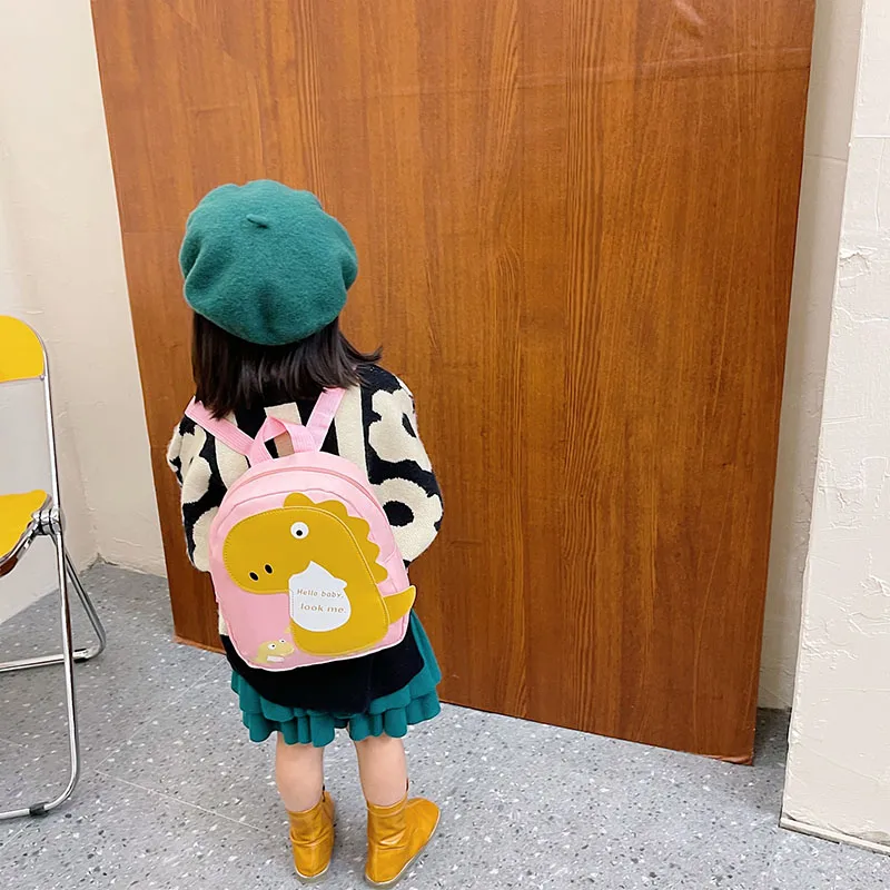 Kid'S Nylon Cartoon Dinosaur Cute Oval Zipper Functional Backpack display picture 63