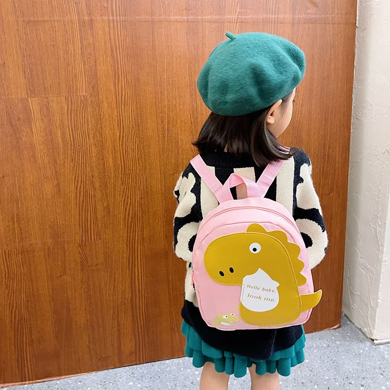 Kid'S Nylon Cartoon Dinosaur Cute Oval Zipper Functional Backpack display picture 53
