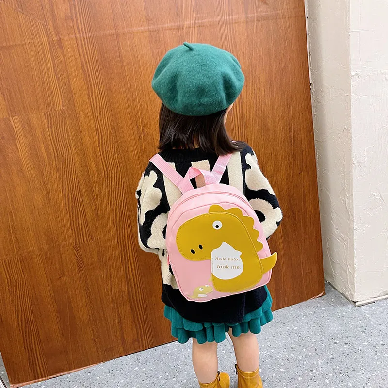 Kid'S Nylon Cartoon Dinosaur Cute Oval Zipper Functional Backpack display picture 48