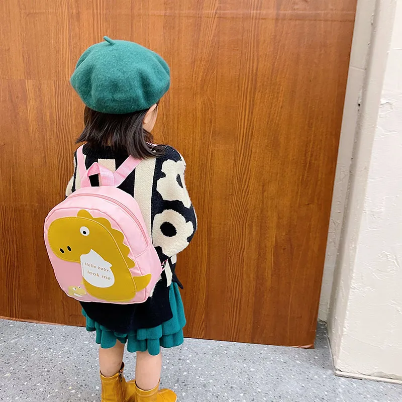 Kid'S Nylon Cartoon Dinosaur Cute Oval Zipper Functional Backpack display picture 50
