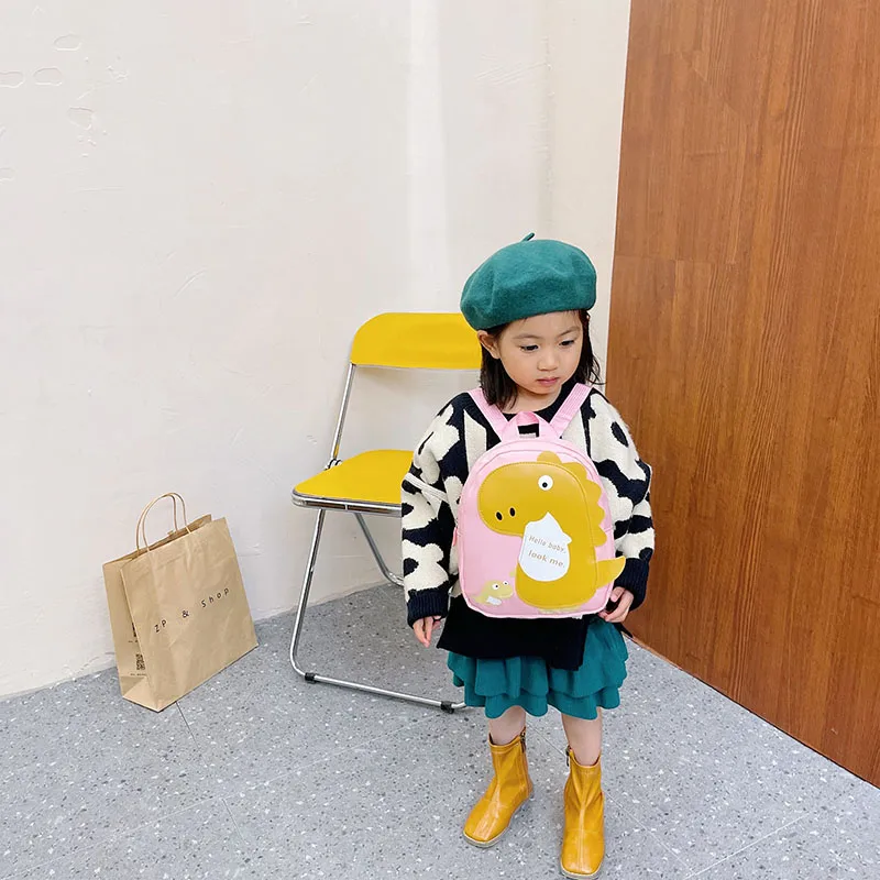 Kid'S Nylon Cartoon Dinosaur Cute Oval Zipper Functional Backpack display picture 54
