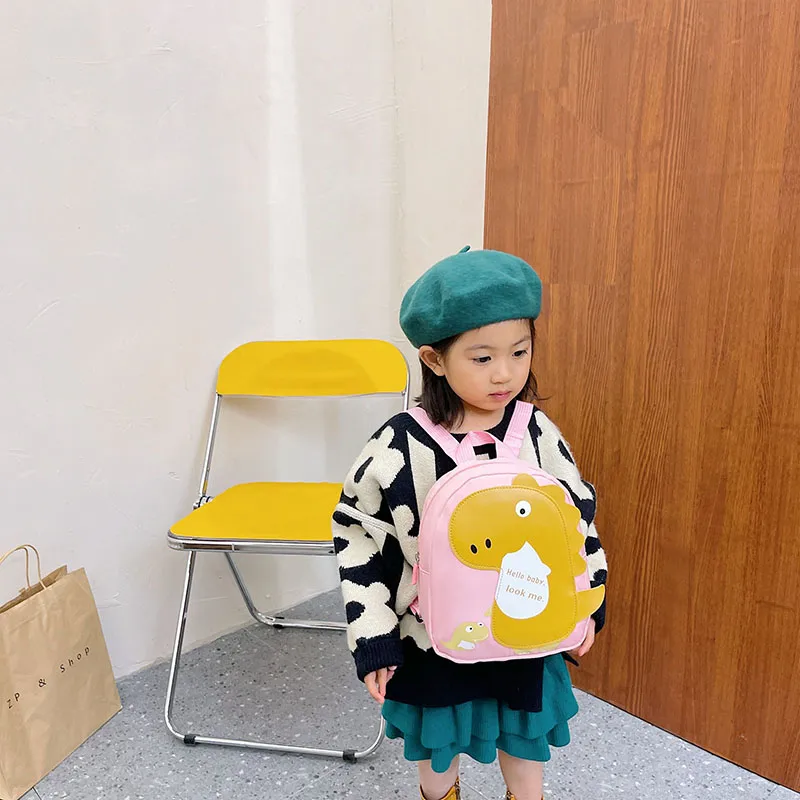 Kid'S Nylon Cartoon Dinosaur Cute Oval Zipper Functional Backpack display picture 55