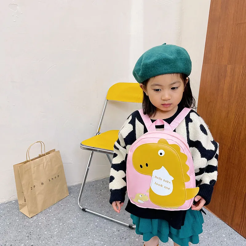 Kid'S Nylon Cartoon Dinosaur Cute Oval Zipper Functional Backpack display picture 57