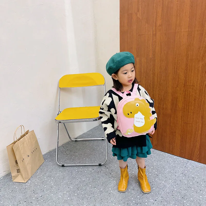 Kid'S Nylon Cartoon Dinosaur Cute Oval Zipper Functional Backpack display picture 59