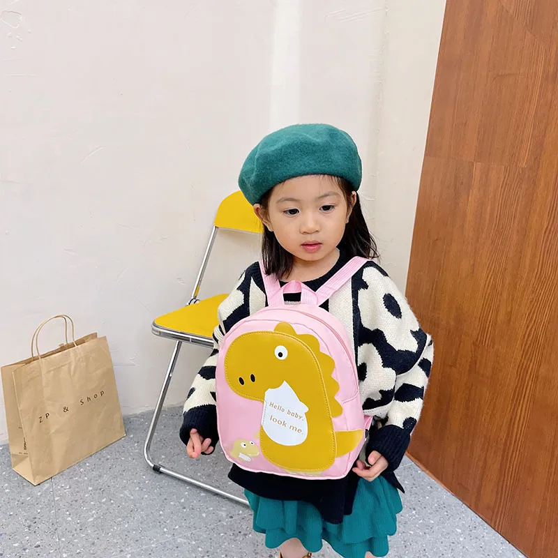 Kid'S Nylon Cartoon Dinosaur Cute Oval Zipper Functional Backpack display picture 58