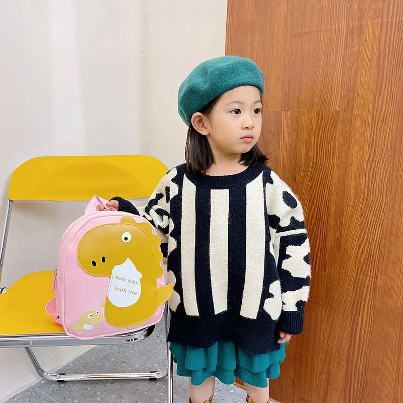 Kid'S Nylon Cartoon Dinosaur Cute Oval Zipper Functional Backpack display picture 70