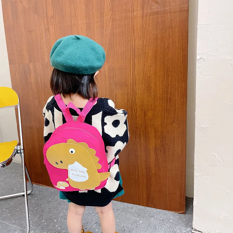 Kid'S Nylon Cartoon Dinosaur Cute Oval Zipper Functional Backpack display picture 66