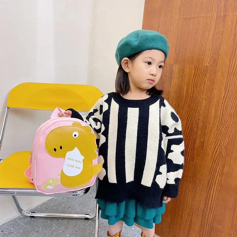 Kid'S Nylon Cartoon Dinosaur Cute Oval Zipper Functional Backpack display picture 69